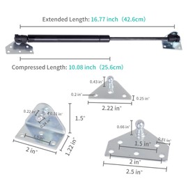 Gas Spring Gas Struts Gas Shock Lift Supports for Window Home (42.6cm 450N 16.37inch 99lb)