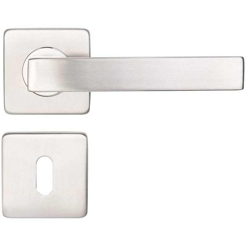AGT Modern Door Fittings: Set of 2 Stainless Steel Door