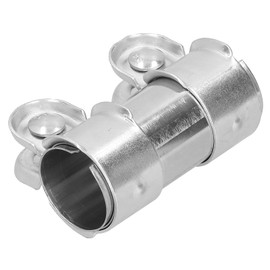 1.4in Exhaust Pipe Joiner Stainless Steel Butt Joint Sleeve Band Clamp Universal Aftermarket Replacement, Ideal for Connection of Exhaust Pipe/Muffler/Catalytic Converter,