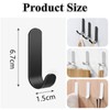 12 Pcs AdhesiveHooks, Stainless Steel Wall Hooks, CoatHooks, WallHooks for