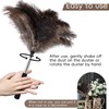 Extendable Ostrich Feather Duster - 40 inches Fluffy Long Handle