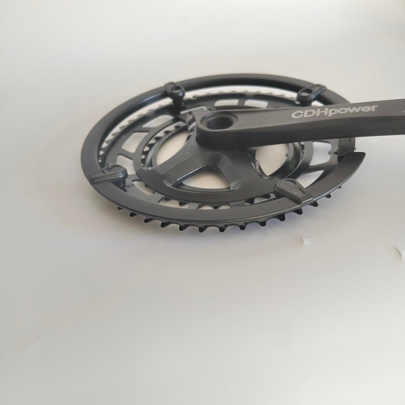 CDHPOWER Double Chainring Crankset 50/34T 170mm Crankarm Black Plastic Chain