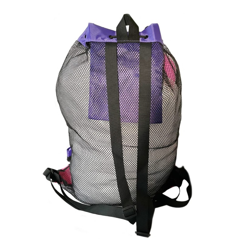 Swimz Elite Club Mesh Backpack - Pink/White/Purple, Large Swimming mesh