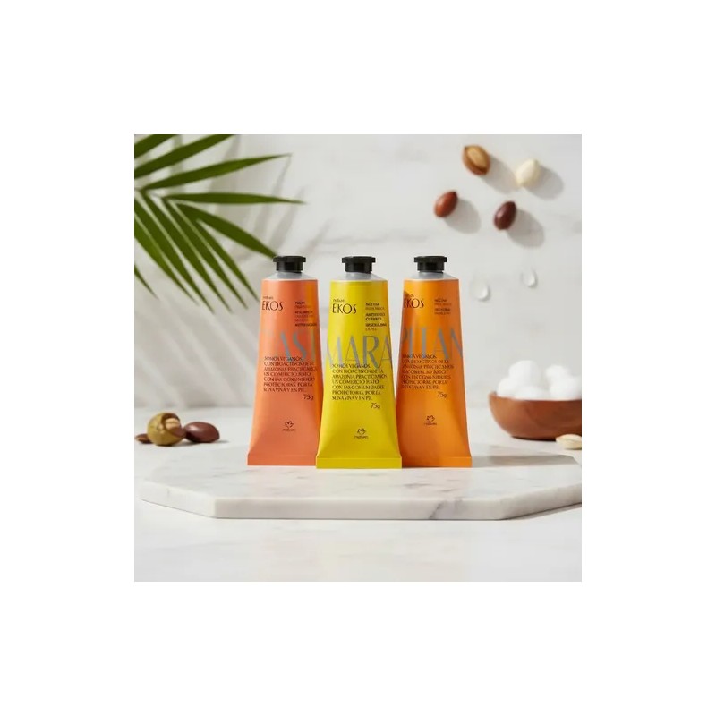 Crema Manos Ekos Pitangacastañamaracuyá Kit 3 Pza 75 Gr