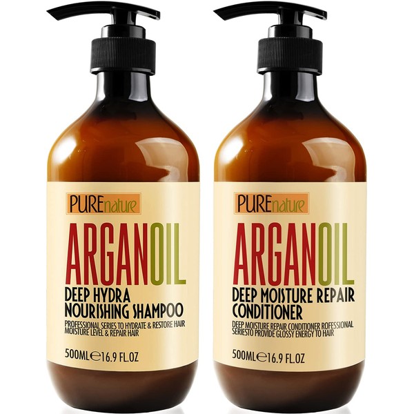 Argan Oil Shampoo and Conditioner Set - Sulfate Free Moroccan