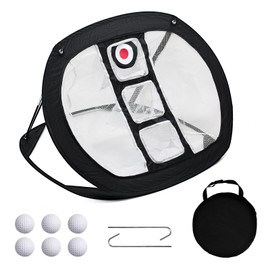 Golf Practice Chipping Net, Pop Up Golf Nets Portable Chipping Net Golf Target Net for Accuracy and Swing Practice (Black Square Net)