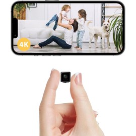 EKJANEPE Mini Camera, Mini Home Security Camera, 4K Wireless WiFi Micro Camera, Portable Indoor Outdoor Camera, Remote Surveillance for Security with App