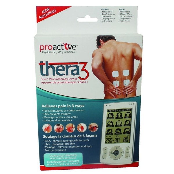 ProActive THERA3 Physiotherapy Device 3IN1 TENS, EMS AND MASSAGER, 1