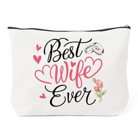 QONCV Cosmetic Bags, Best Wife Gifts for Women Valentine Birthday Christmas, Presents for Wife, Make Up Bag
