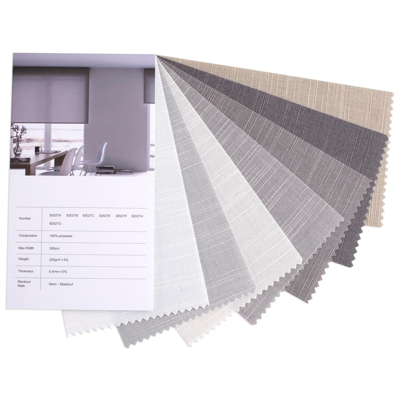 Zshine Motorized Window Blinds Fabric Samples of Blackout Light Filtering