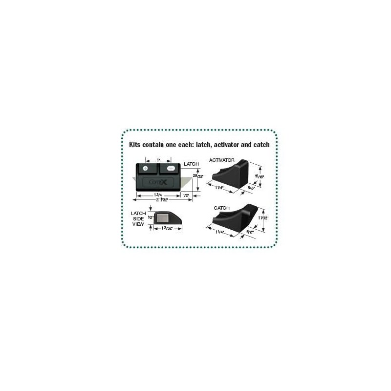 Compx Timberline DL-300 Double Door Latch - Black