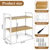 UPRIMEASY Desktop Shelf Organizer, 2 Tier Office Shelf for Desk