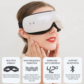EGEN Eye Heat Massager for Relax and Reduce Eye Strain Dark Circle Eye Bags Dry Eye Improve Sleep, Best Gift for Girl Women Family
