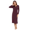 WiWi Nightgowns for Women Soft Viscose from Bamboo Long Sleeve