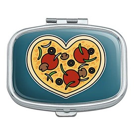 Heart Pizza Pie Love Rectangle Pill Case Trinket Gift Box