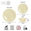 Beesen Cream Melamine Dinnerware Sets of 12 Pcs, BPA Free