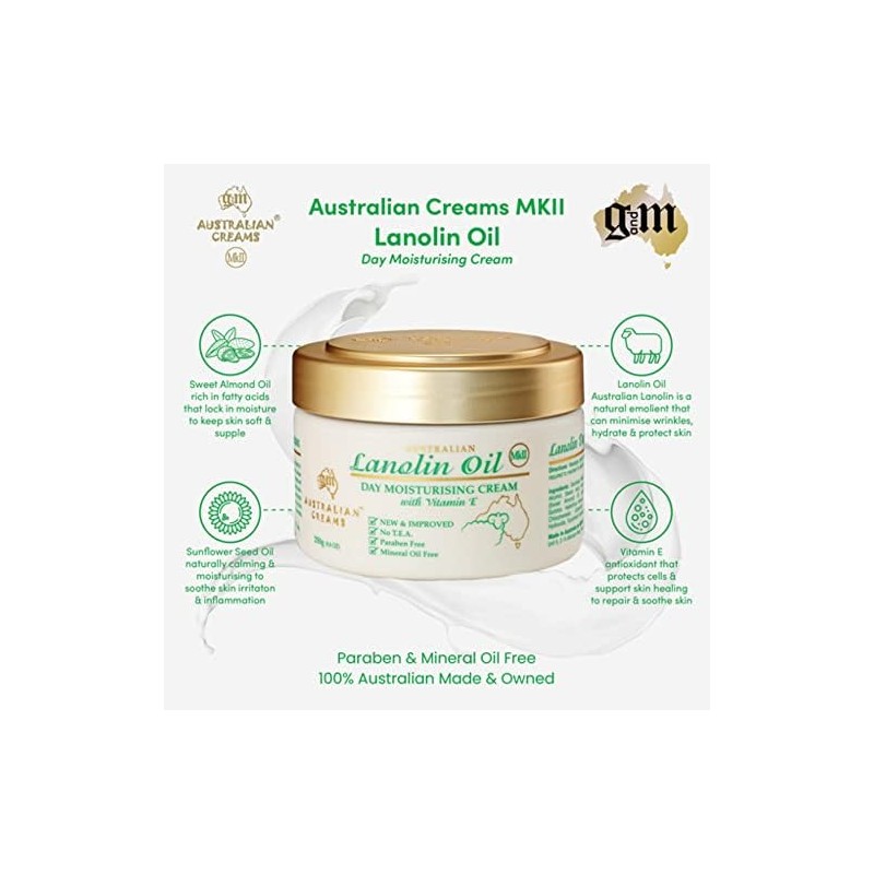 G&M Cosmetics Aceite de Lanolina – Crema hidratante de día