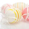 com-four® 36x Hand-Painted Easter Eggs to Hang Up - Pastel-Coloured