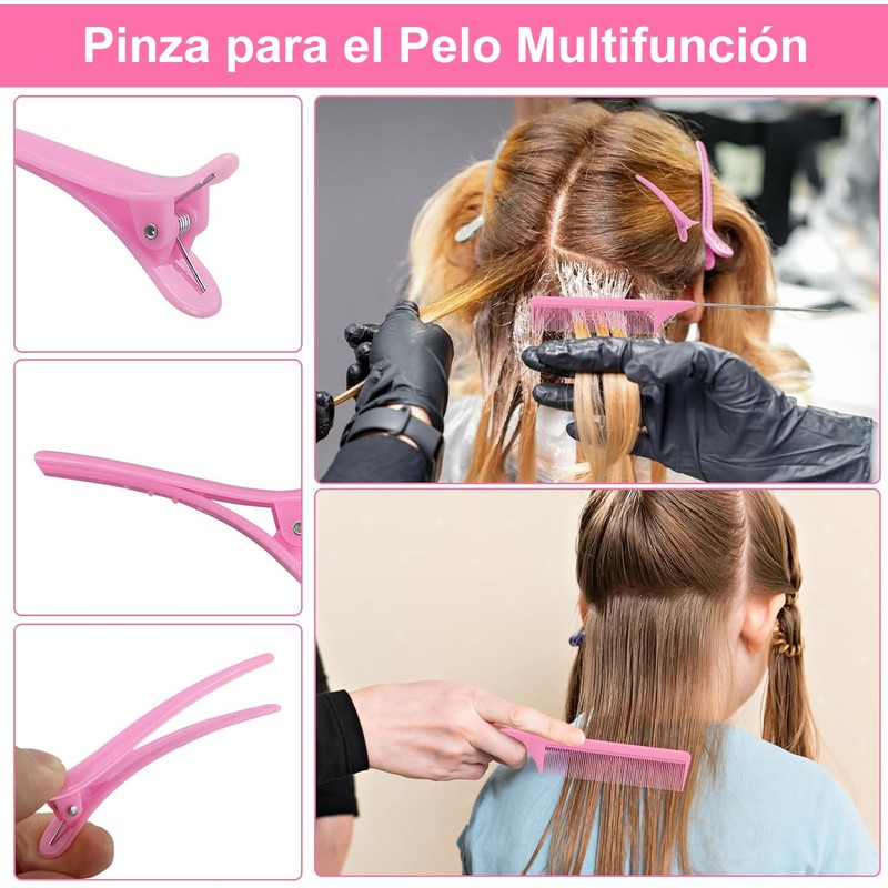 15PCS Peines para Peinar el Cabello Mujer, con 2 Velcro