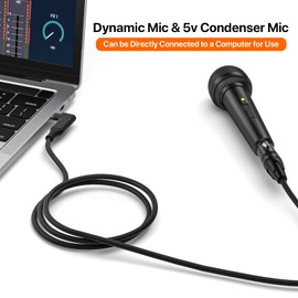 EBXYA 10 Ft USB C to XLR Cable, Premium Type-C to XLR Female Microphone Cord, Compatible with Windows, Laptop, PC, Mic