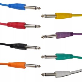 Unbranded 8 PACK mixed color 2 ft foot 1/4 guitar to effect pedal studio rack patch cables