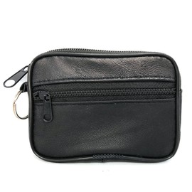 Charmoni - Men's Wallet - Multiple Compartments - Zip - Genuine Leather - for Men, black, Classic