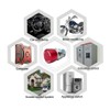WerFamily 19mm Red Head Emergency Stop Rotary Latching Push Button