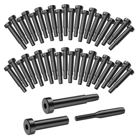 BLIKA 40 Pack 3/16" Black Invisible Cable Railing Kits, Black Stainless Steel Invisible Receiver and Swage Stud End, 3/16" Cable Railing Hardware for 2"x2", 4"x4" Wood/Metal Posts