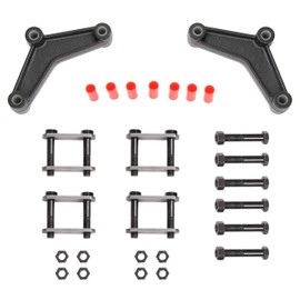 HECASA Tandem Trailer Axle Shackle Kit & Equalizer & Shackle Strap Compatible with 1-3/4" Wide Double Eye Springs Steel Anti-Rust Oil Tandem Axle Trailer Spring Suspension Rebuild Kit