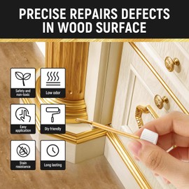 Gold Metallic Touch up Liquid Gold Leaf Paint High Gloss Multi Surface Rich Golden Paint for Metal, Wood, Plastic, Canvas, Appliance, Furniture Scratch Repair & Art Handcrafts Fast Drying Acrylic Metallic Finish 1.5oz