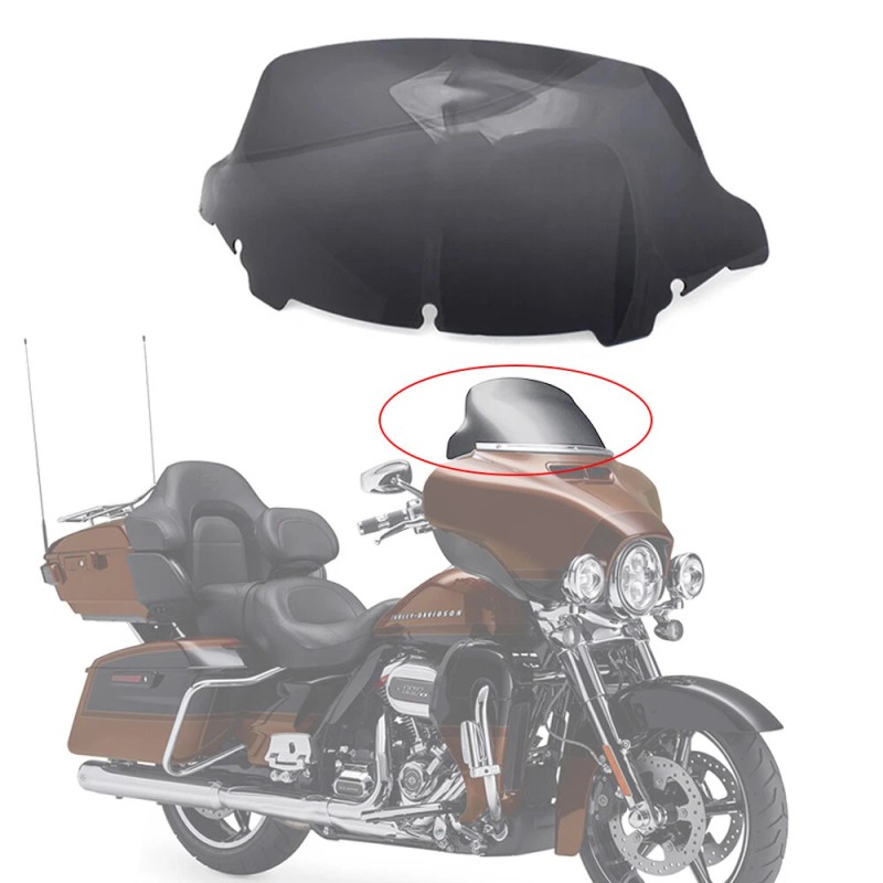 Lionauto 10.5" Smoke Windscreen Windshield for 2014 - 2024 Harley