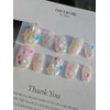 Shining Bubble [Handmade Nail Tip] Emily Nail - Mini Short