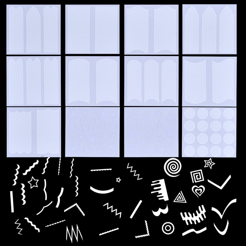 Onwon 1275 Pieces 49 Patterns Designs Nail Art Stencils French