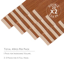 WENNALIFE Tape in Hair Extensions, 40pcs 80g 12 Inch Dirty Ginger Human Hair, Straight Invisible Reusable Real Extensions