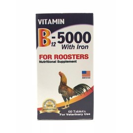 B12-5000 with Iron for Roosters 60 Tabs