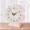 Yivaiks Shiny 4.5" Analog Alarm Clock，Bling Small Silent Retro Desk