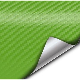 VViViD® XPO Lime Green Carbon Fiber Car Wrap Vinyl Roll with Air Release Technology (20ft x 5ft)