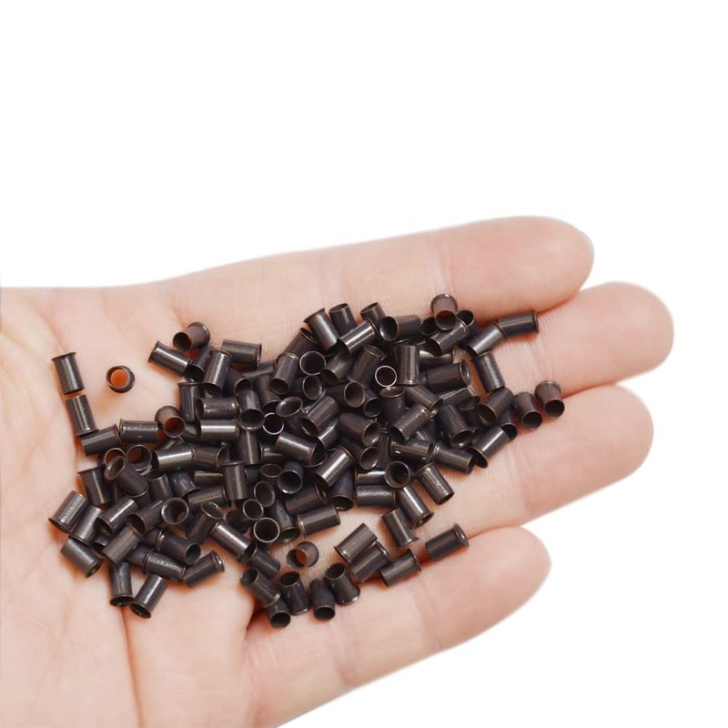 500 Pcs Flare Euro Lock Copper Tubes Micro Rings Links