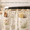 Bivpreom Oven Skirt with Pockets，Handmade Oven Curtain，Farmhouse Kitchen Decor Curtain
