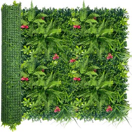 ODTORY Artificial Grass Wall Backdrop Panels Roll: 40X120 in UV-Anti Greenery Boxwood Panels for Indoor Outdoor Green Plant Wall Decor & Ivy Fence Covering Privacy