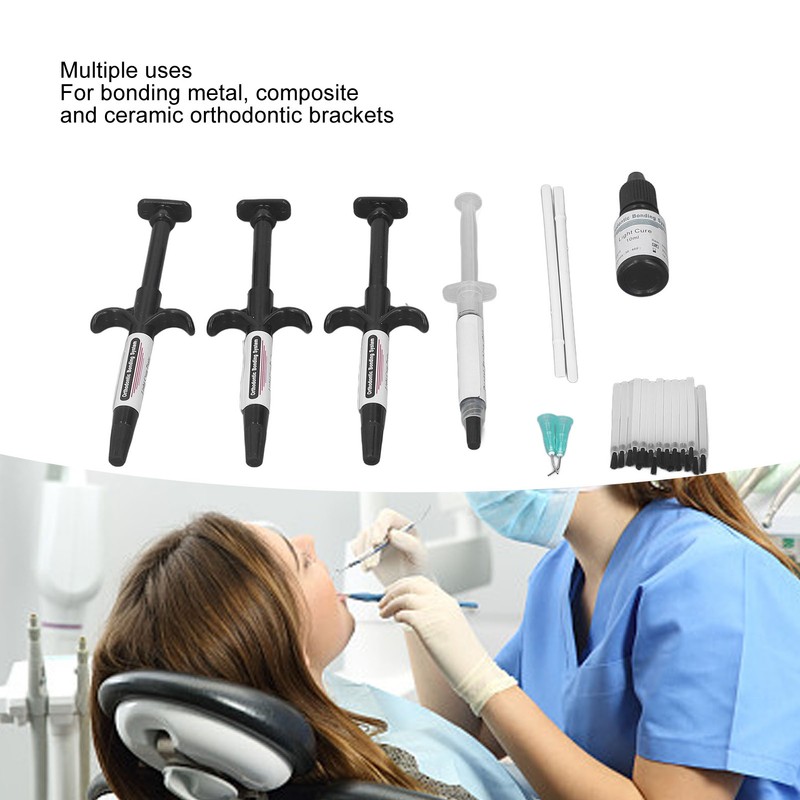 Dental Adhesive Cure Syringe High Bond Strength Orthodontic Dental Bonding