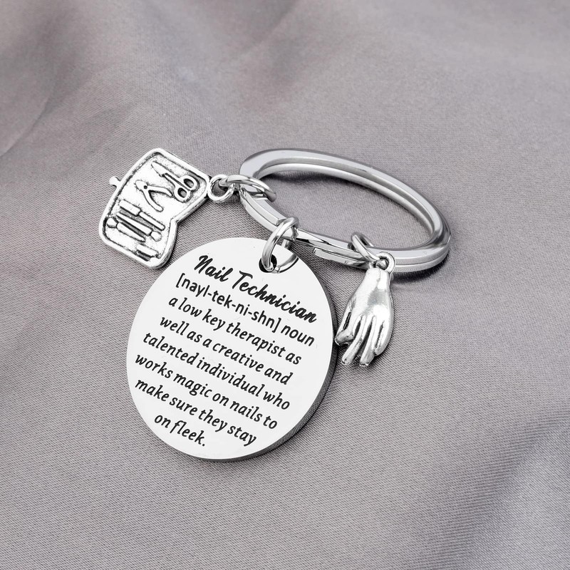 Nail Technician Gift Manicurist Gift Nail Tech Keychain Nail Artist