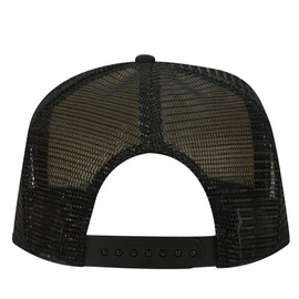 OTTO Otto Polyester Foam Front 5 Panel High Crown Mesh Back Trucker Hat - Black