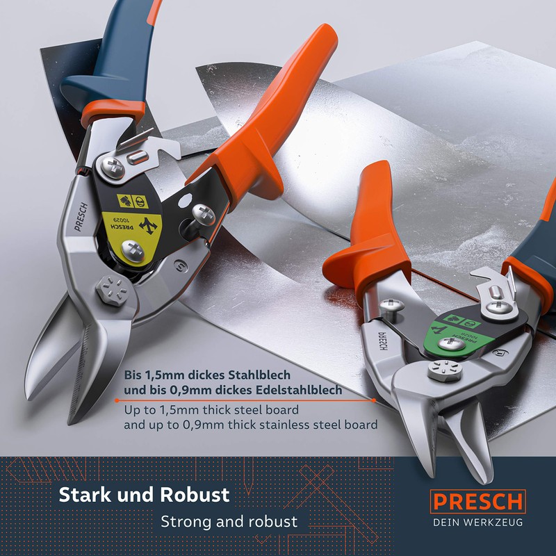 Tin Snips Straight, Right and Set