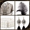 11 Pieces 1920s Fapper Accessories Set for Women Feather Headpiece