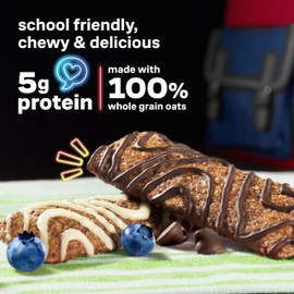 KIND Kids School Friendly Blueberry Muffin and Chocolate Chip Oat Bars Variety Pack, Tree Nut and Peanut Free, Gluten Free, Made With Whole Grain Oats, 5g Protein, 15 Count