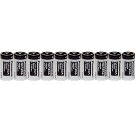 10 Panasonic CR123A 3V CR 123A Industrial Lithium Batteries