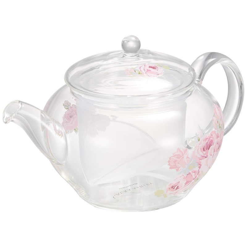 Laura Ashley Couture Rose Heat-resistant Glass Pot, 17.3 fl oz