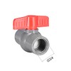 sourcing map PVC Ball Valve Supply Pipe Knob Threaded Ends
