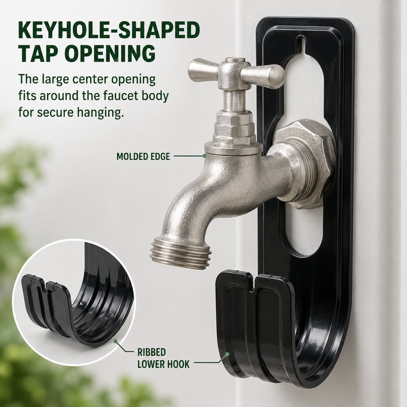 Wall Mount Garden Hose Holder for Outdoor Watering – Space-Saving
